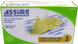 Examination Gloves (Assure), Latex, Powder-Free, Non-Sterile, Small, GLO-PF-01, 100 Pc/Box, Per Box