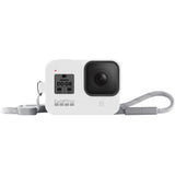 GoPro Sleeve + Lanyard for HERO8 Black - White color Premium Silicone Sleeve - Obbo.SG