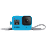 GoPro Sleeve + Lanyard for HERO8 Black - Blue color Premium Silicone Sleeve