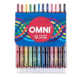 OMNI Twist Crayons 12 Colours TWY-12 - Obbo.SG