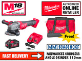 MILWAUKEE M18CAG100XF 18V Fuel Brushless Cordless Grinder 100mm c/w 1 no. 6.0AH Battery and Charger