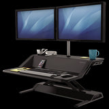 Fellowes Lotus Sit-Stand Workstation - Black - Obbo.SG