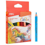 Deli Half Length Colour Pencil 12 Colours EC00400 - Obbo.SG