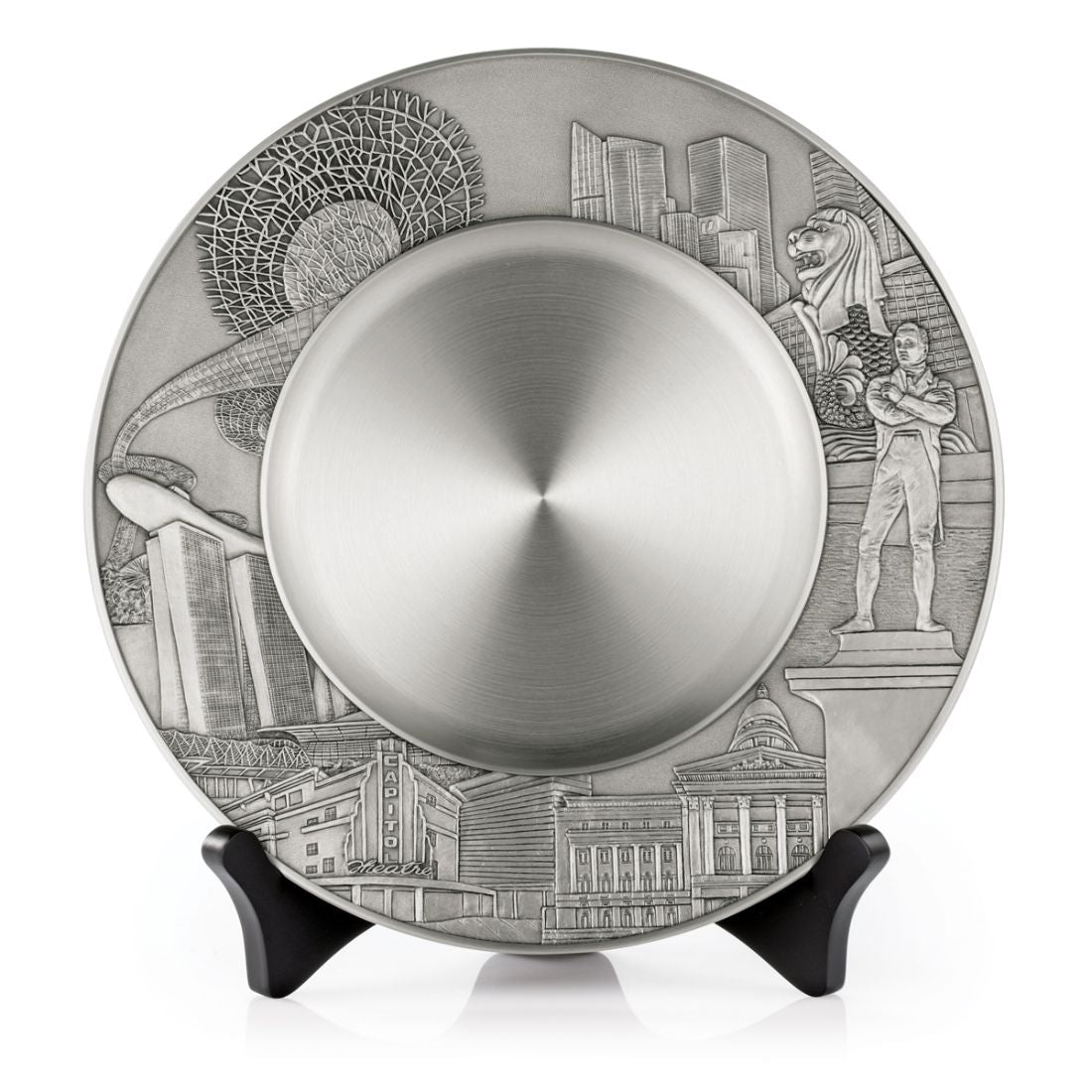 Royal Selangor Hand Finished Singapore Scenes collection Civic District Plate 25cm - Obbo.SG