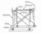 Steel Frame Scaffold 2 Steps 3.0M - Obbo.SG
