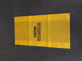 PE PR BAG (YELLOW) HAZARDOUS - 0.09mm X (18.5+6)" X 29.5" - Obbo.SG