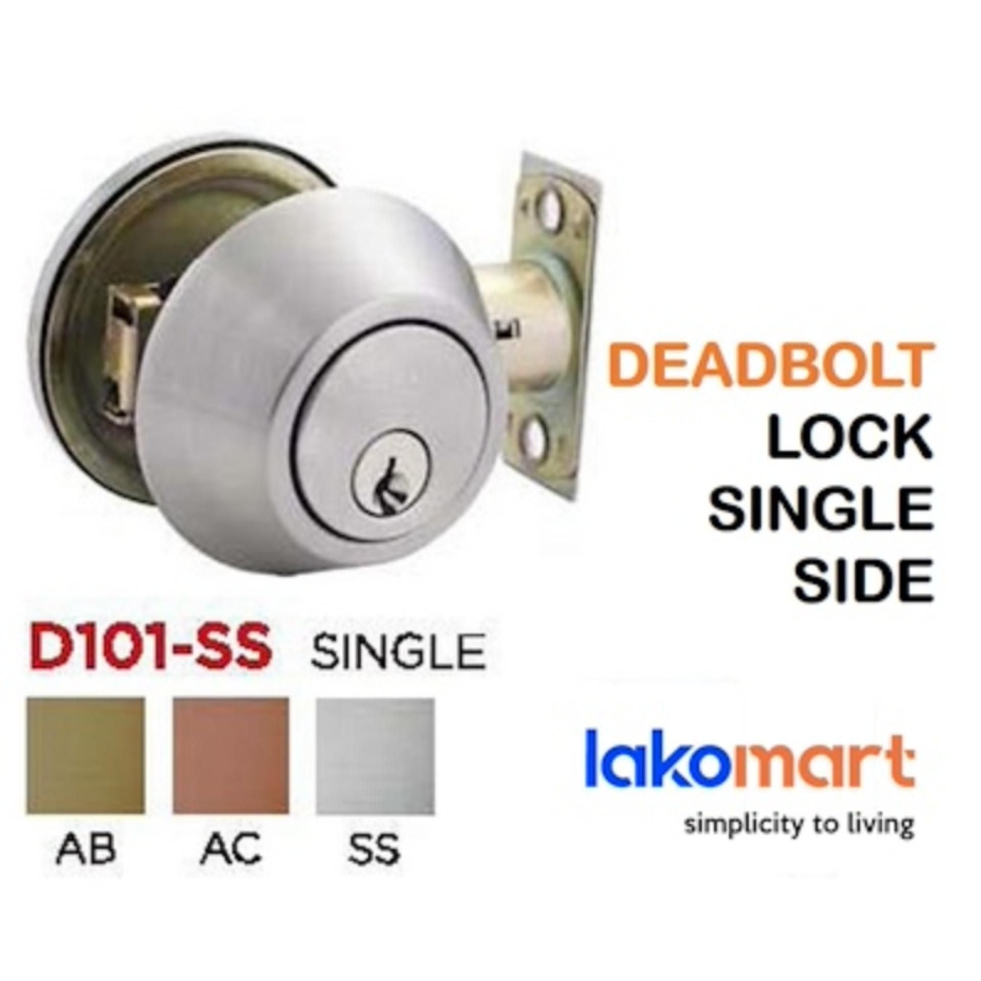 DEADBOLT LOCK Single Side D101 Series  Door Knob Replacements  Nelon Brand - - Obbo.SG