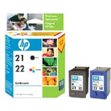 HP 21 Black/22 Tri-color 2-pack Original Ink Cartridges [CC630AA]