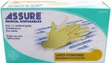 Examination Gloves (Assure), Latex, Lightly Powdered, Non-Sterile, Xtra Small, GLO-P-00, 100 Pc/Box, Per Box - Obbo.SG