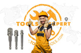 Tolsen Tools, 3pcs Box Sockets Hex Drive Adaptor Set - Obbo.SG