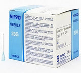 Hypodermic Needles (Nipro), 23Gx1.1/4-Inch, 100 Pc/Box - Obbo.SG