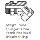 Synflex Straight Thread O-Ring/45º Elbow Female Pipe Swivel (includes O-Ring) - Obbo.SG