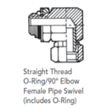 Synflex Straight Thread O-Ring/90 Elbow Female Pipe Swivel (Includes O-Ring) - Obbo.SG