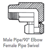 Synflex Male Pipe/90º Elbow Female Pipe Swivel