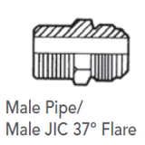 Synflex Male Pipe/ Male JIC 37º Flare