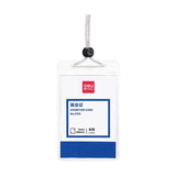 Deli PVC String Name Badge 84 x 126mm Pack of 50 Vertical 5755 - Obbo.SG