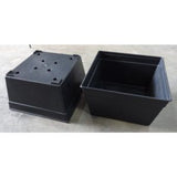 TG008 PE Black Plastic Square Pot (21cmL x 21cmW x 12cmH)