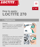 LOCTITE 270 Permanent High Strength Thread Locker 50ml - Obbo.SG