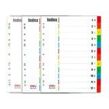 Deli Paper Index Divider E5722 (1 to 12)