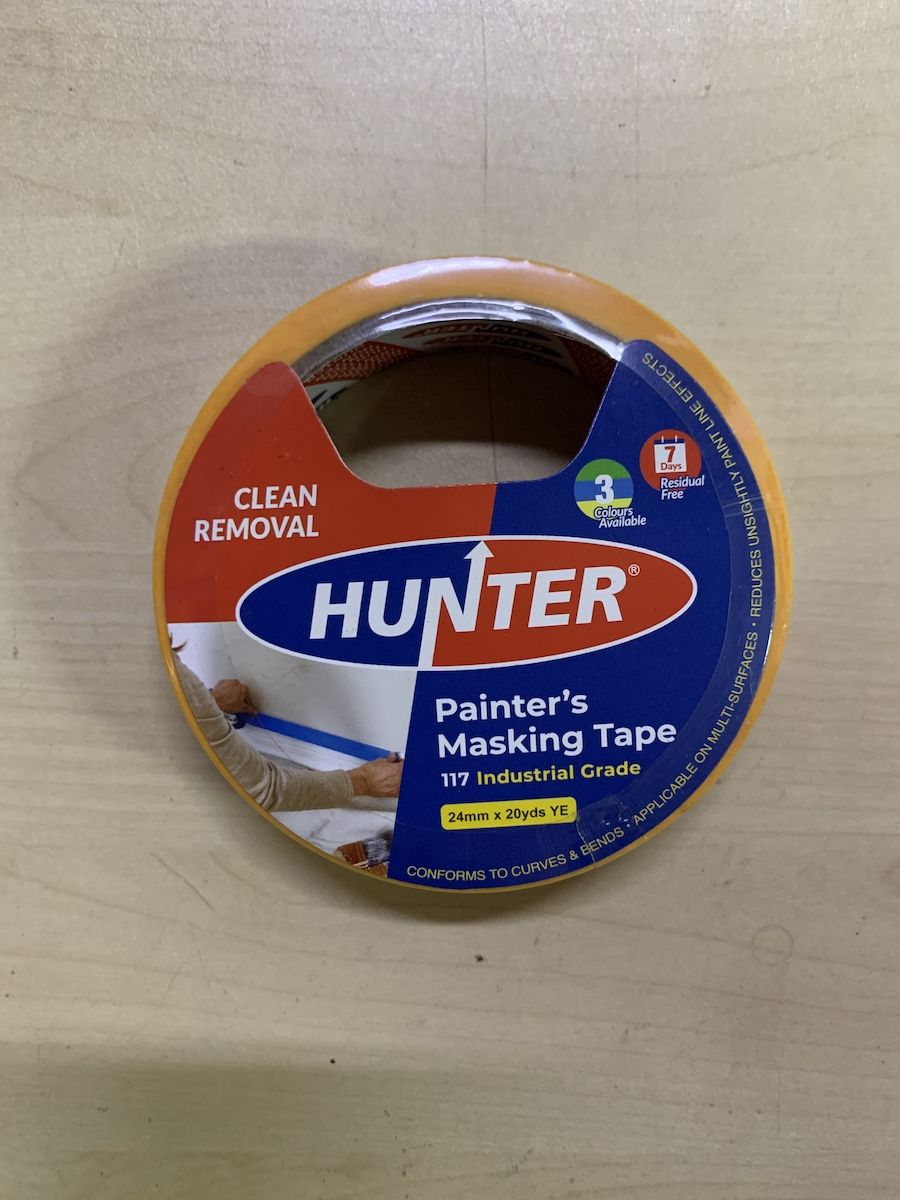 Hunter 117 Painter Masking Tape / Painting Masking Tape 24mm x 20yds / 48mm x 20yds - Obbo.SG