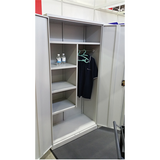 Full Height Metal Swing Door Cupboard with Centre Partition - Obbo.SG