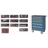 Mobile Tool Cabinet T8196 with 119 Hand Tools