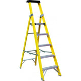 Fibreglass Platform Step Ladder 5 Step, Fujiplus, Md:fp-05a - Obbo.SG
