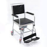 Commode Chair (ASSURE Rehab), Powder Coated Steel, DF, flip down armrest Commode with 4 lock , AR-0222, Per Pc - Obbo.SG