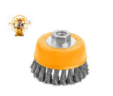 Tolsen Tools by EgHardware, 75mm Cup Twisted Wire Brush 14 x 2