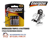 Energizer AAA Alkaline Batteries 4 Battery Pack / Triple A Batteries