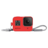 GoPro Sleeve + Lanyard for HERO8 Black - Firecracker Red color Premium Silicone Sleeve - Obbo.SG