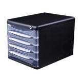 Deli Plastic File Cabinet with Lock 5 Drawers E9795