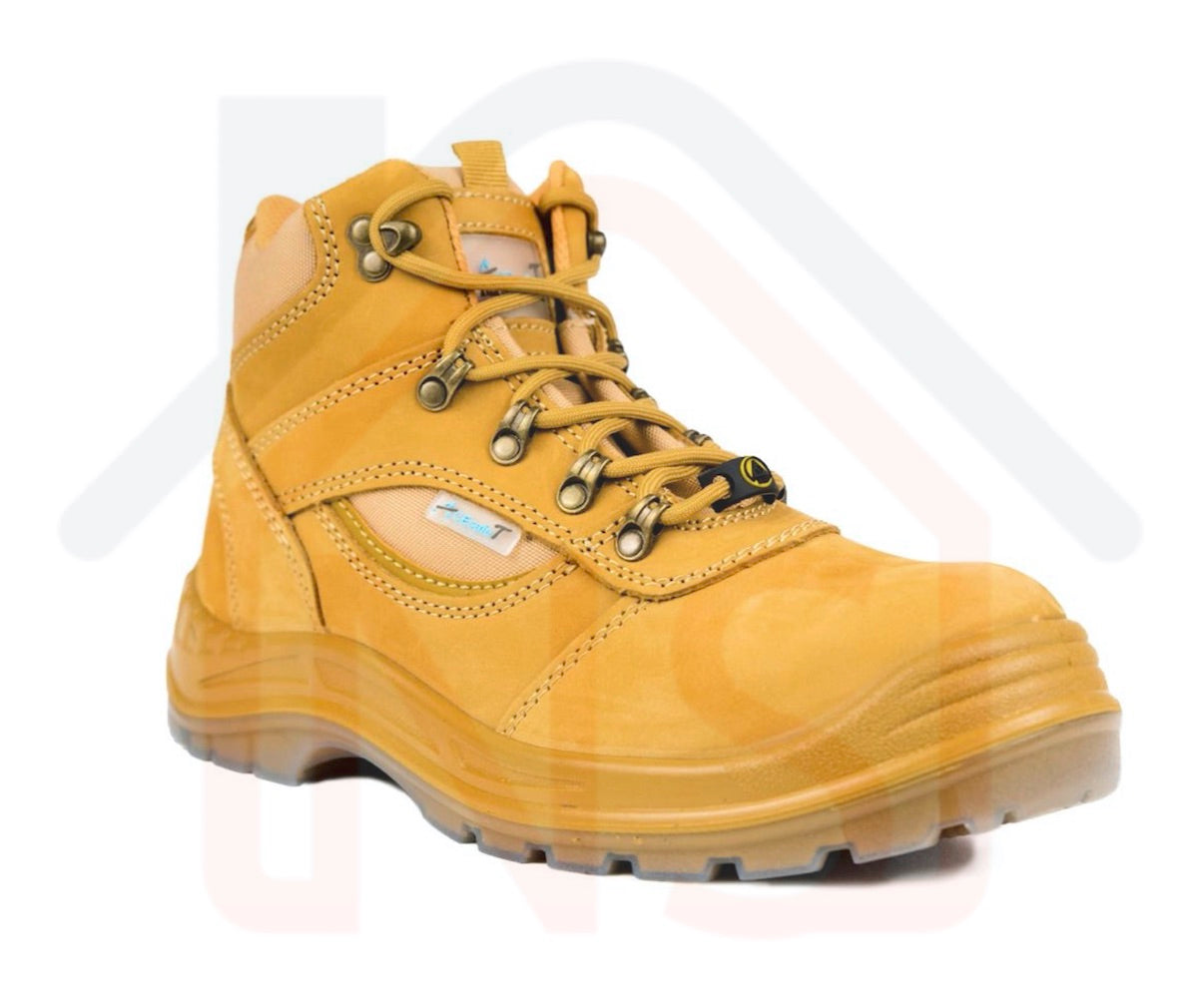 ACESAFET Mid Cut Lace-up Suede Type Safety Boots Titan / Safety Shoes - Obbo.SG
