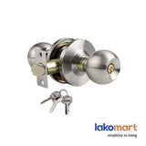 Door Cylindrical Knob Stainless Steel Lock For Door Entrance Bedroom Office Lock - Optional Add-ons - Obbo.SG