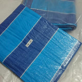 Tarpaulin Canvas/ Blue White Canvas Sheet/ Canvas Cover/ Painting Sheet/ Picnic/ Camping Sheet - Obbo.SG