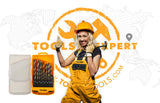 Tolsen Tools, 19pcs M2 Stainless Steel Black Gold Drill Bits Set