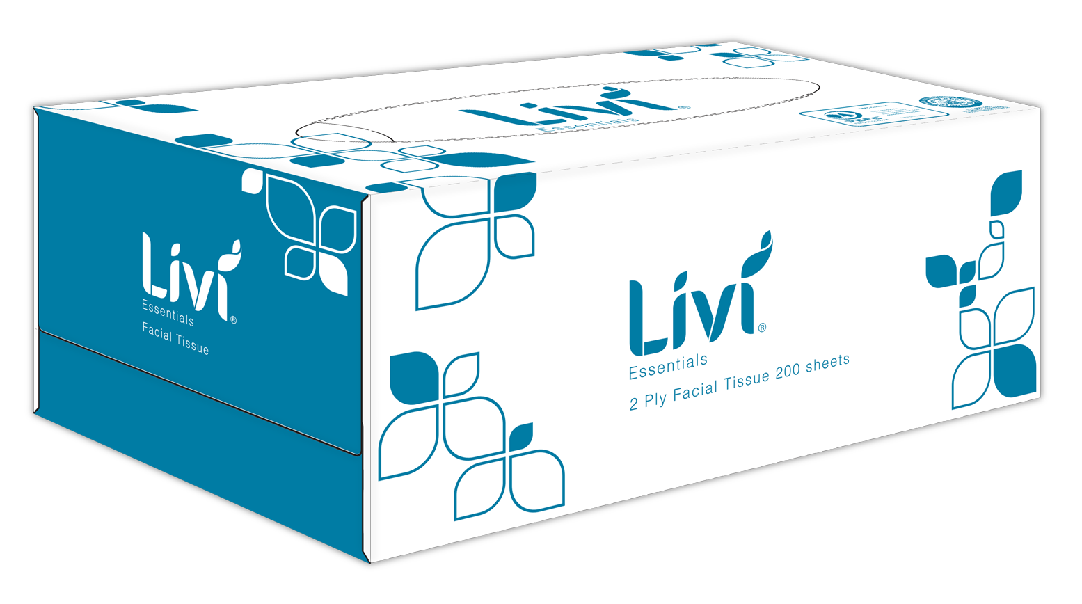 Livi Facial Box 200s x 5 Box x 8 Bundles 2 Ply - Obbo.SG