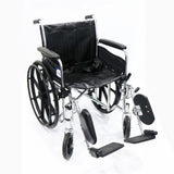Wheelchair (Assure Rehab), Heavy Duty, Chrome, DAEF, PVC Upholstery, AR0128, Per Unit