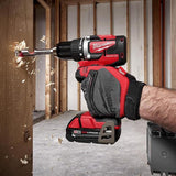 Milwaukee M18BPD-202C Cordless Compact Hammer Percussion Drill c/w 2 18V 2.0AH Battery and Charger - Obbo.SG