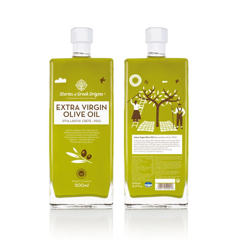 Multi-Awarded Extra Virgin Olive Oil from 'Stories of Greek Origins', in elegant bottle, 500 ml - Obbo.SG
