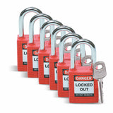 Brady Nylon Lockout Padlock Red - 51339 - Obbo.SG