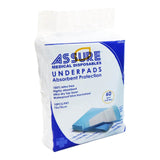 Underpads (ASSURE), 75cm x 75cm, 60g Fluff Filler, 7M-002-1, 10 Pc/Pkt