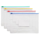 Deli Transparent Clear Zipbag Data Envelope A5 5524 - Obbo.SG
