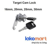 Cabinet Lock  Target Cam Lock - 16/20/25/30mm  Metal Cabinet Drawer Lock Letter Box Lock - - Obbo.SG