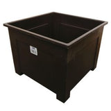 No.604 Dark Brown Plastic Pot (27cmL x 27cmW x 20cmH) - Obbo.SG