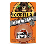 Gorilla Mounting Tapes - 25.4mm X 1.52m [Tough and Clear  Heavy Duty]