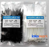 【Local Stock】CABLE TIE 150MM X 3.6 - WHITE BLACK - Obbo.SG