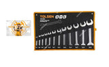 Tolsen Tools, 12pcs Double Open End Spanner Sets 6-32mm