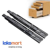 BLACK Ball Bearing Soft Closing Drawer Slide - Home Decor DIY  Full Extention - 18 Inch - Obbo.SG