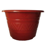 BABA No.3466A Brown Plastic Pot (14.3cmØ x 9cmH)